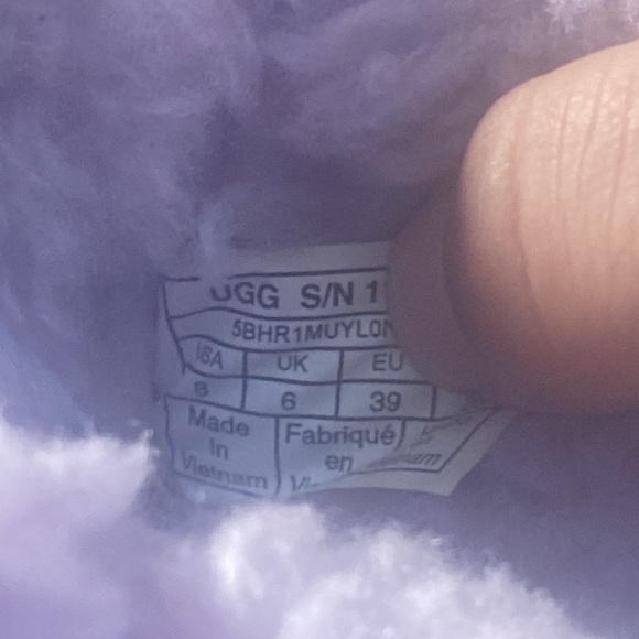 Sold New Authentic UGG mini SEQUIN LILAC FROST sparkle Purple BOOTS WOMEN’S 8 - Picture 9 of 16